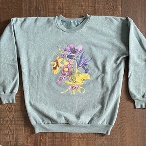 Y2K Flowers floral crewneck sweatshirt